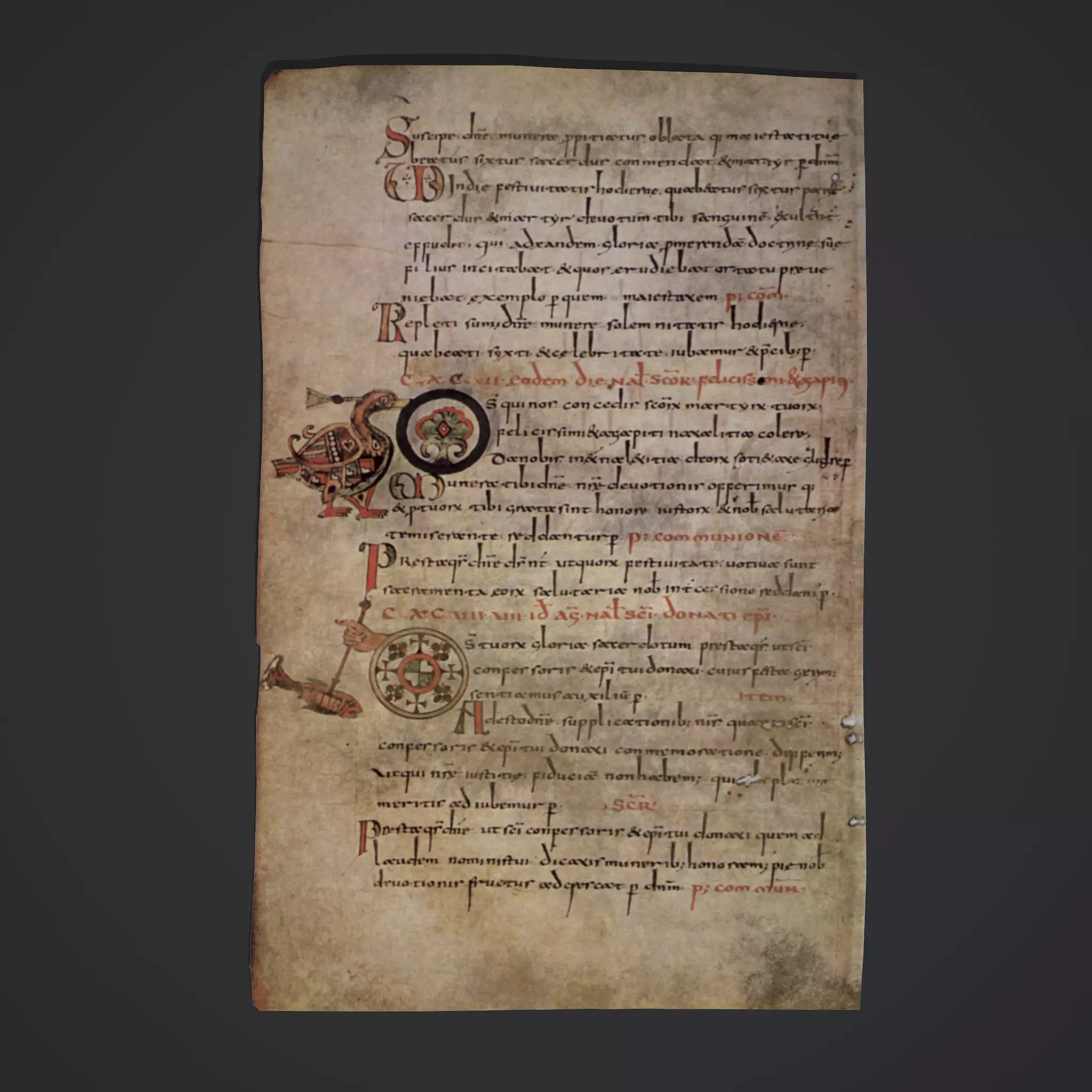 Paper of Sacramentaire de Gellone Low-poly 3D model_0