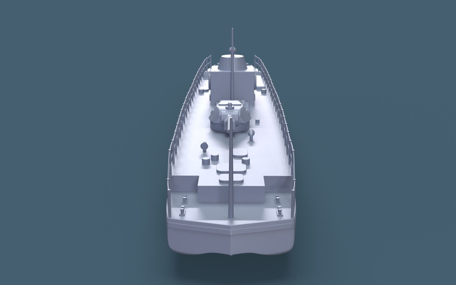 Armored boat 3D print model_5