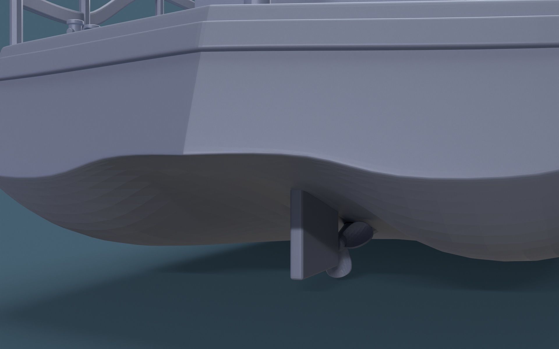 Armored boat 3D print model_12