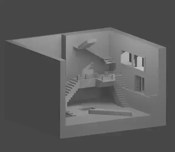 ladder room with stairs in it