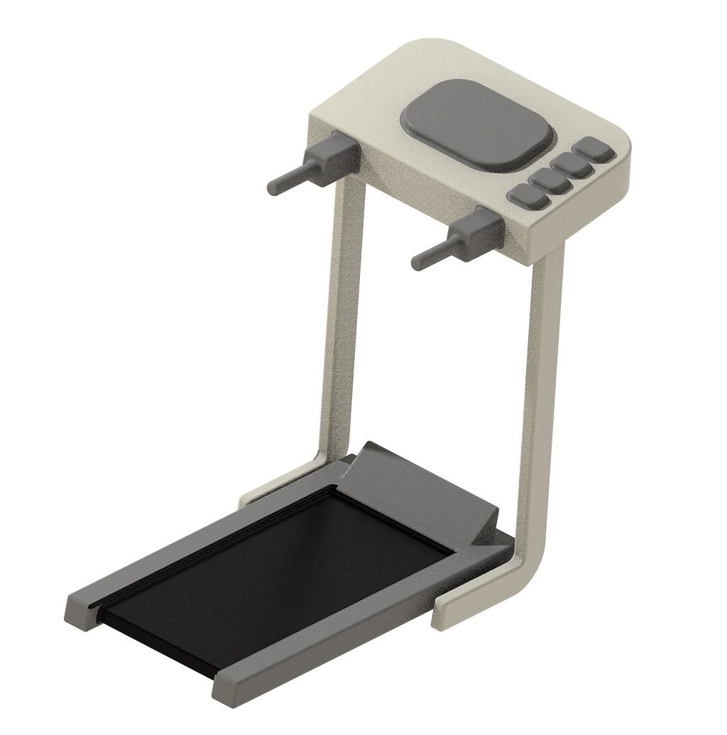 Stylish Gym Treadmill 3D print model_1