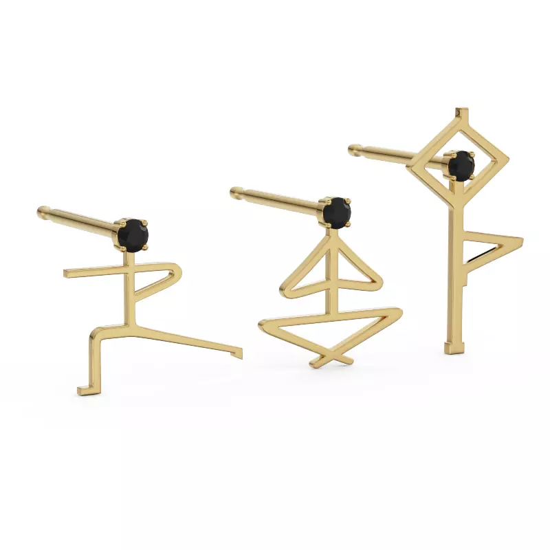 Earrings in the form of men 3D print model