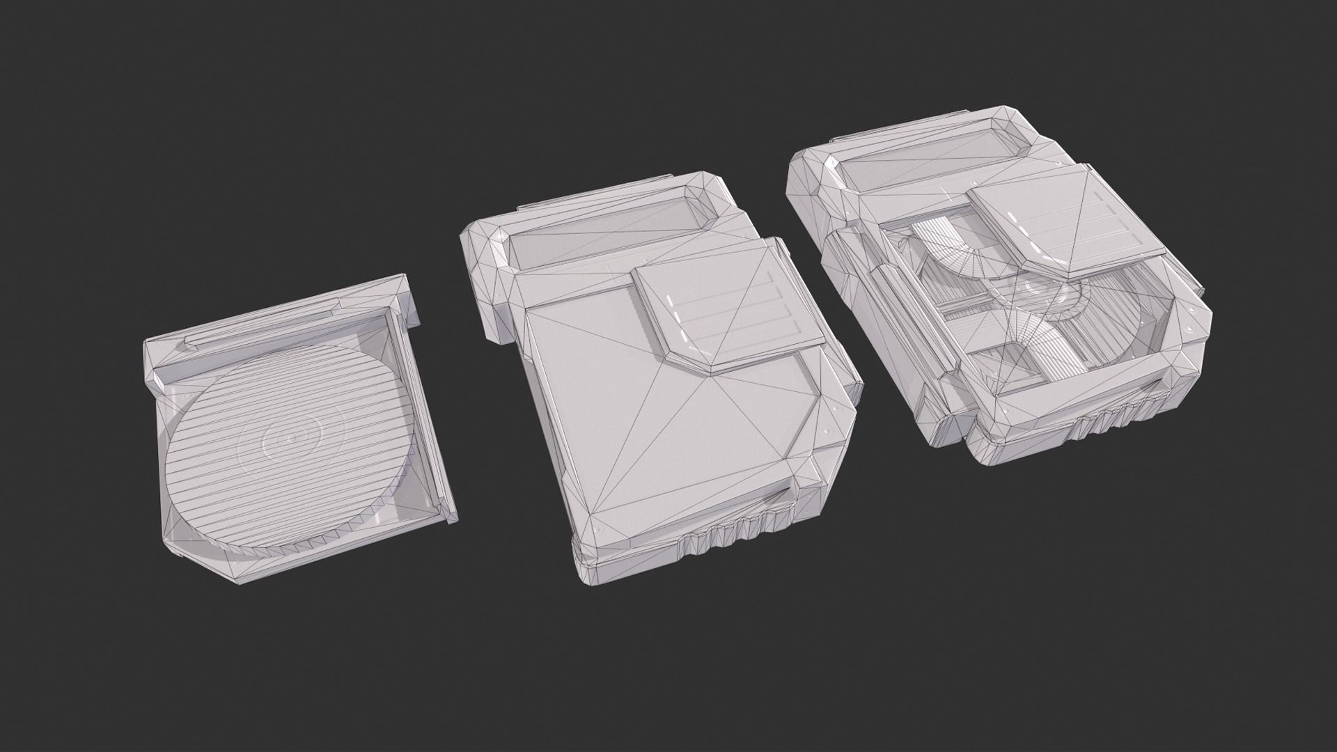 Data Disk Hard Drive Low-poly 3D model_18