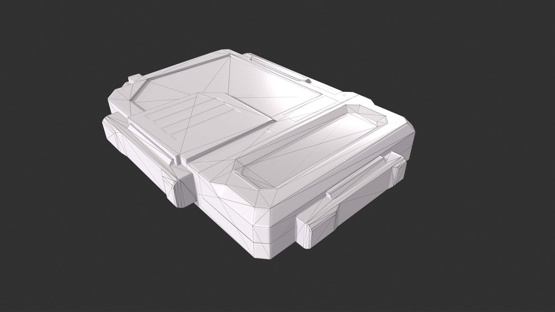 Data Disk Hard Drive Low-poly 3D model_14