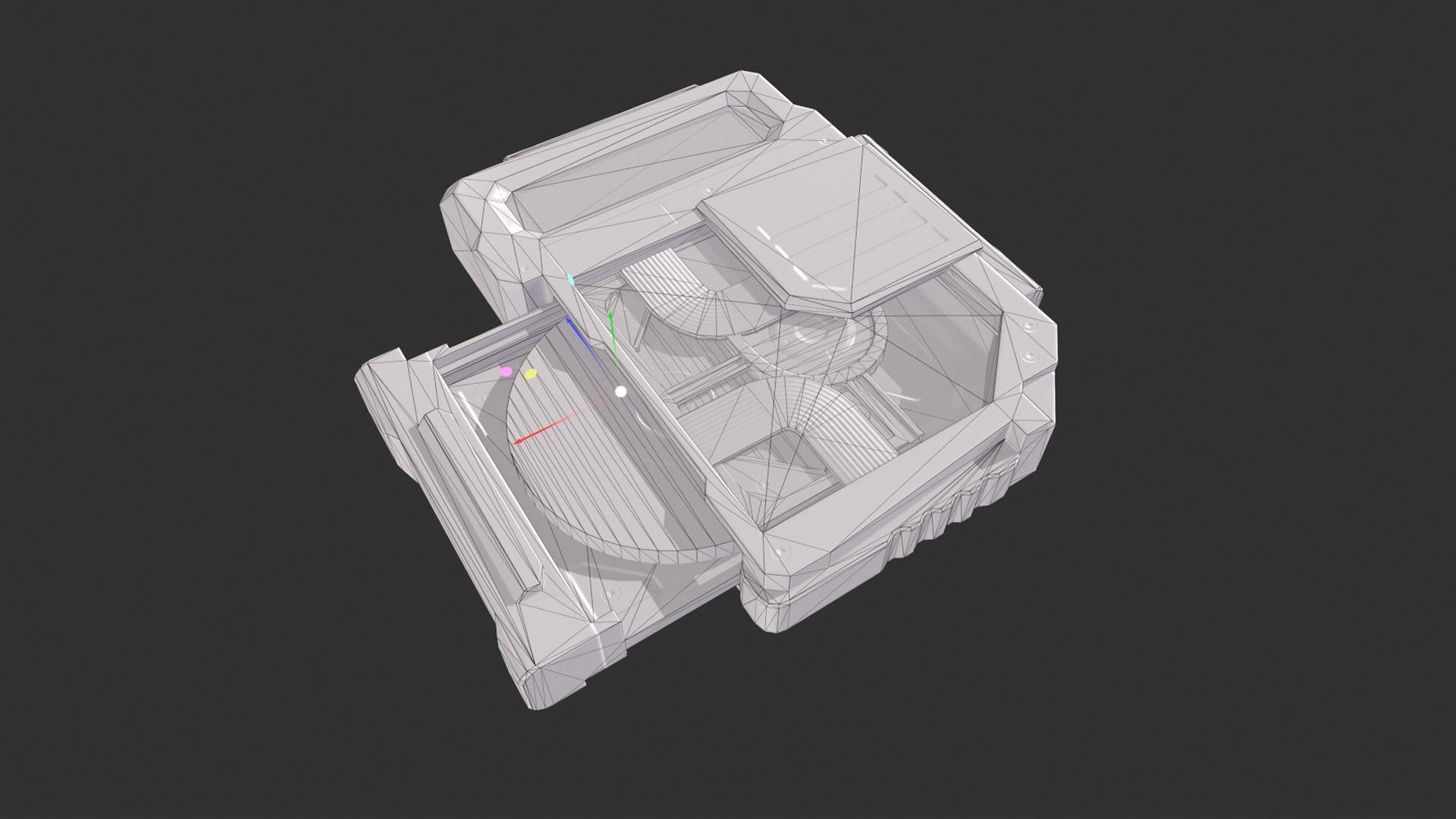 Data Disk Hard Drive Low-poly 3D model_16