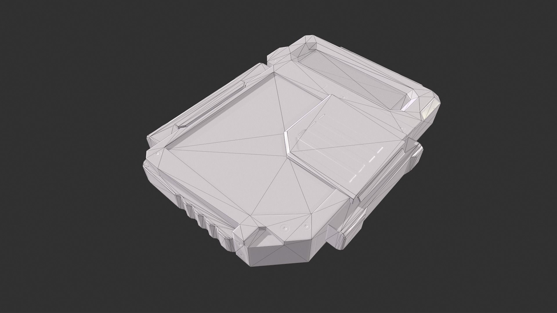 Data Disk Hard Drive Low-poly 3D model_4