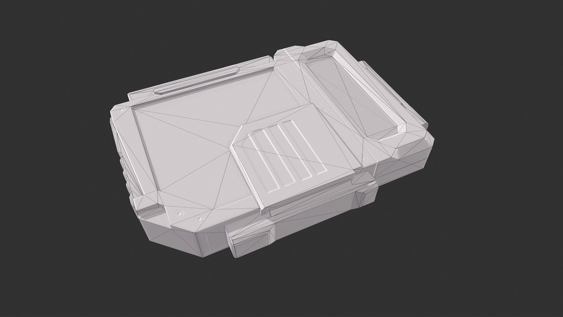 Data Disk Hard Drive Low-poly 3D model_12
