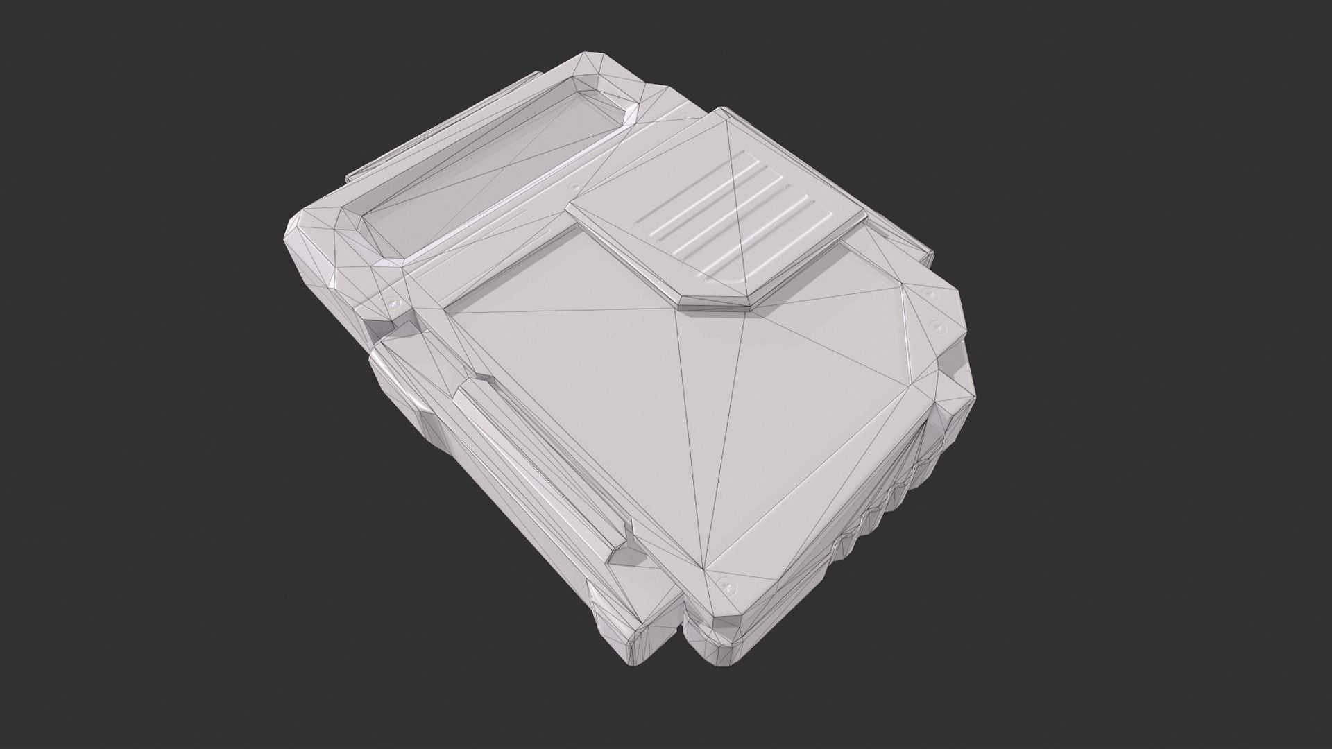 Data Disk Hard Drive Low-poly 3D model_2