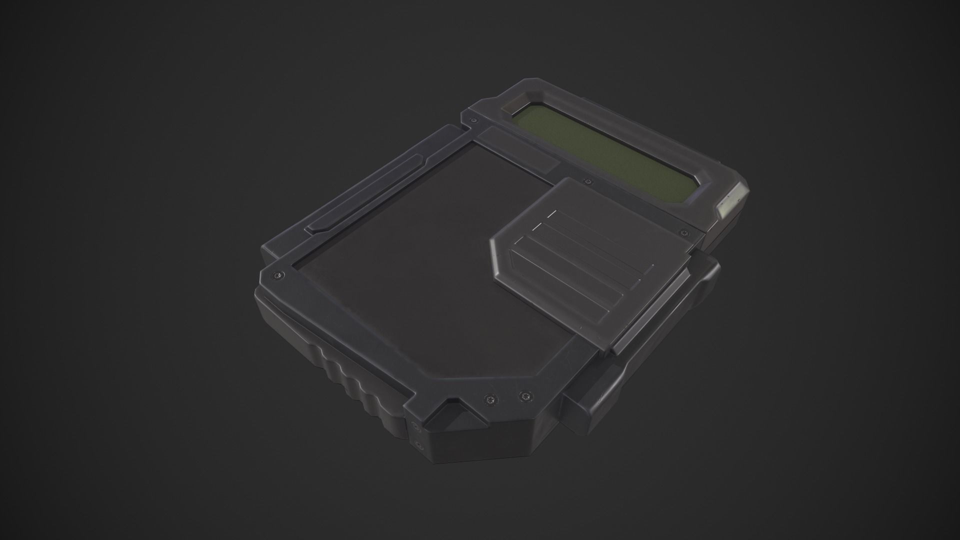 Data Disk Hard Drive Low-poly 3D model_3