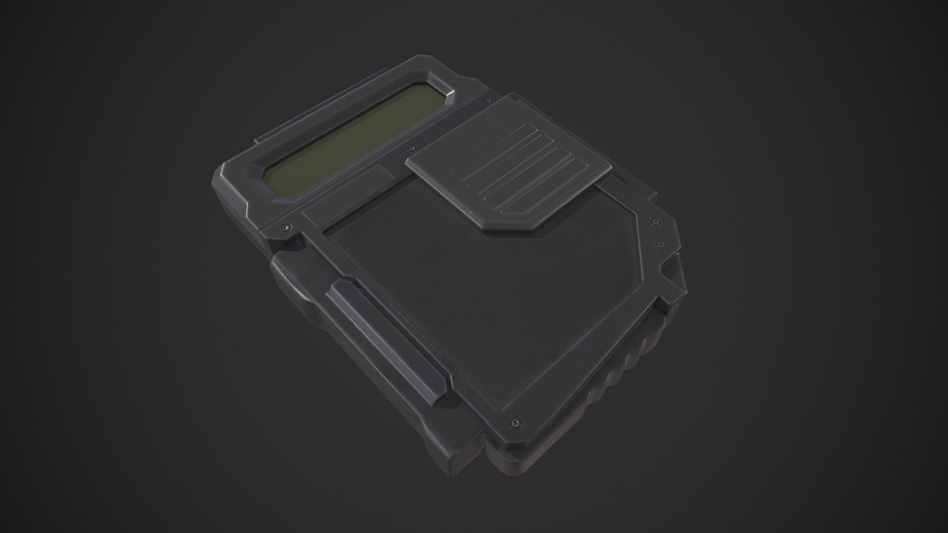 Data Disk Hard Drive Low-poly 3D model_1