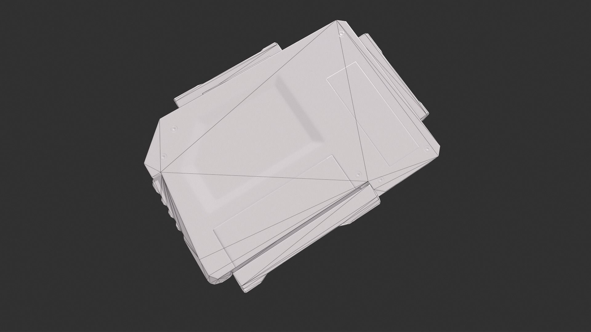 Data Disk Hard Drive Low-poly 3D model_8