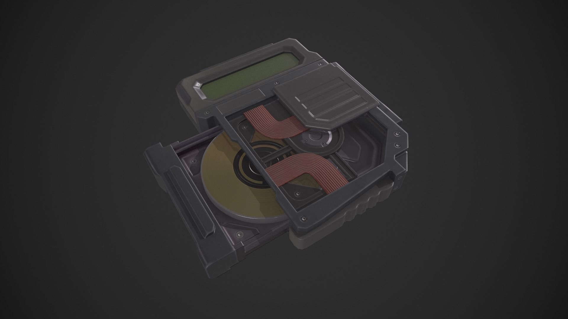 Data Disk Hard Drive Low-poly 3D model_15