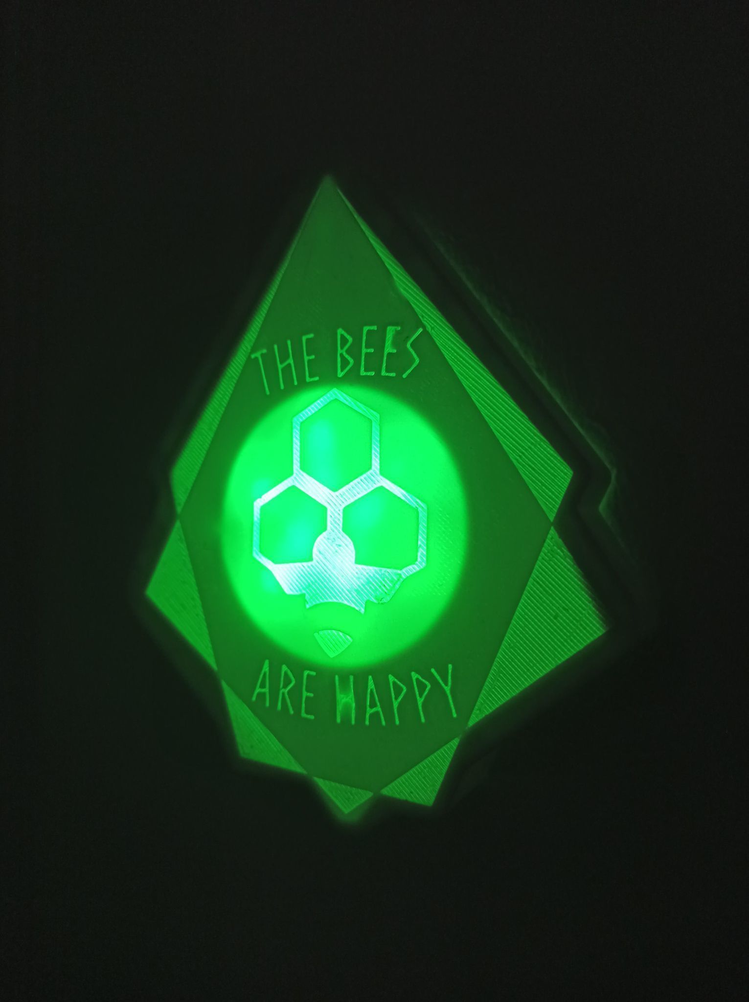 The bees are happy wall decoration 3D print model_1