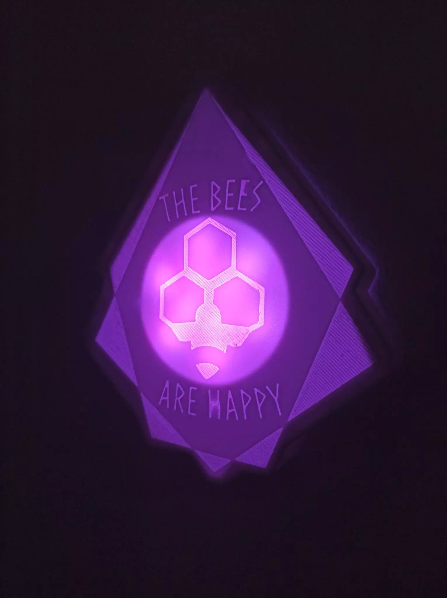 The bees are happy wall decoration 3D print model_0