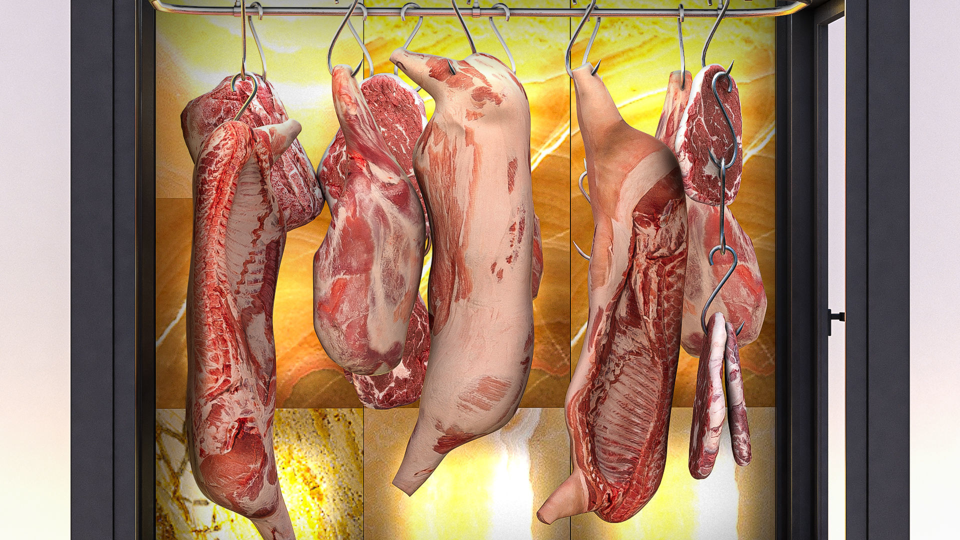 Freezer for Meat 3D model_2