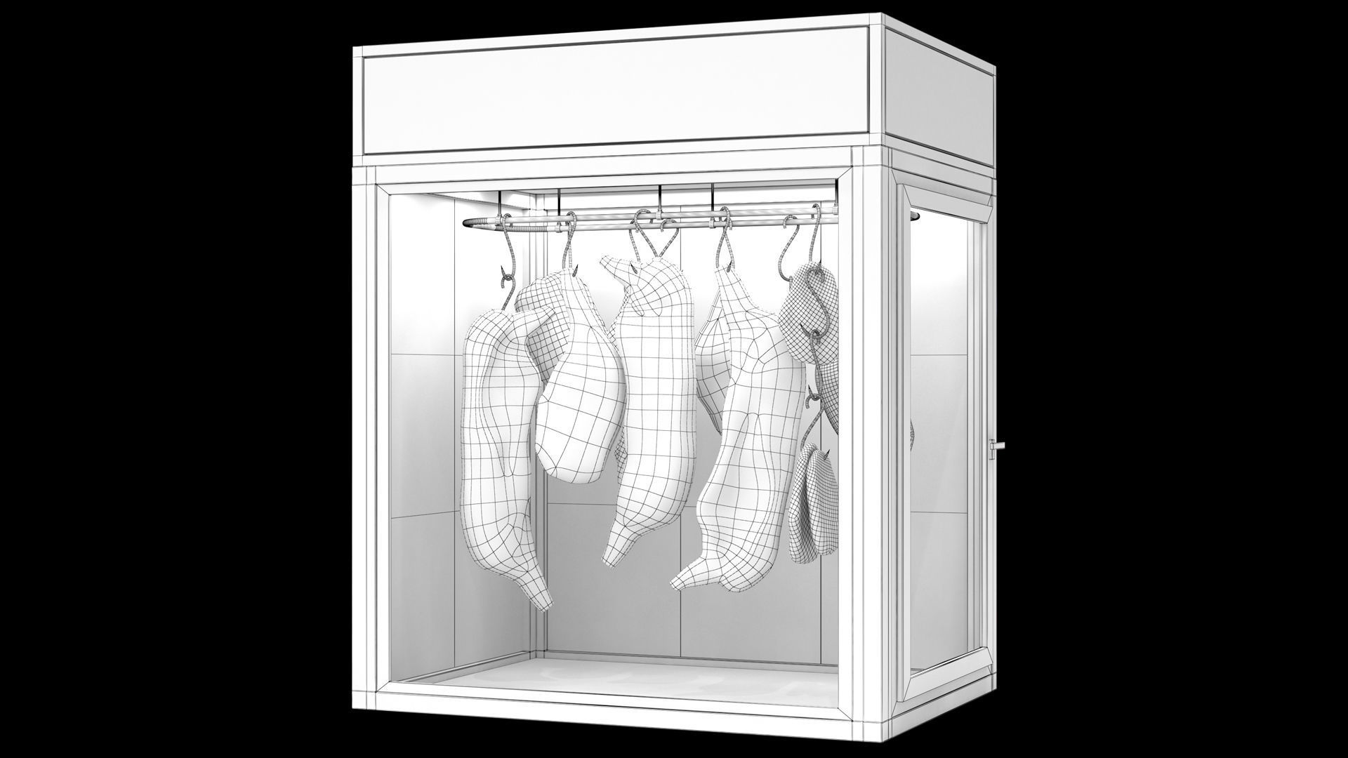 Freezer for Meat 3D model_5