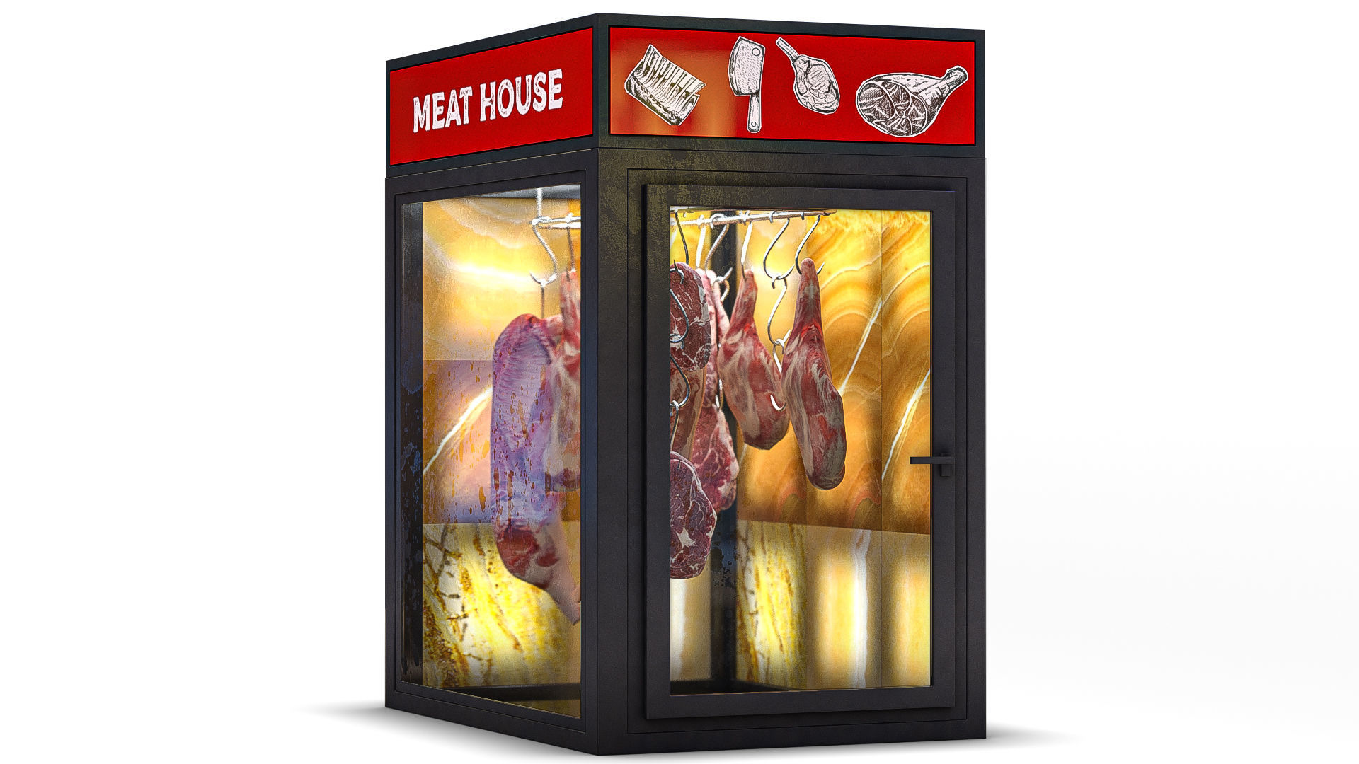 Freezer for Meat 3D model_3