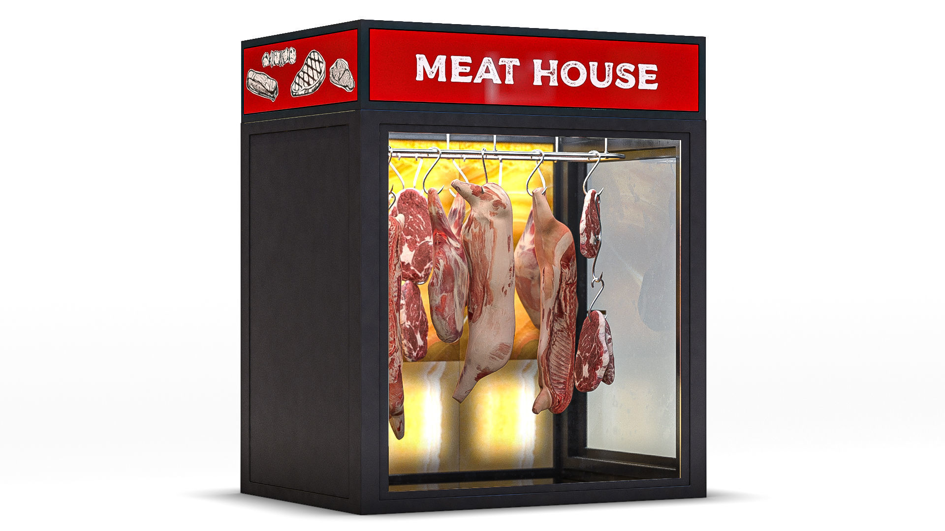 Freezer for Meat 3D model_1