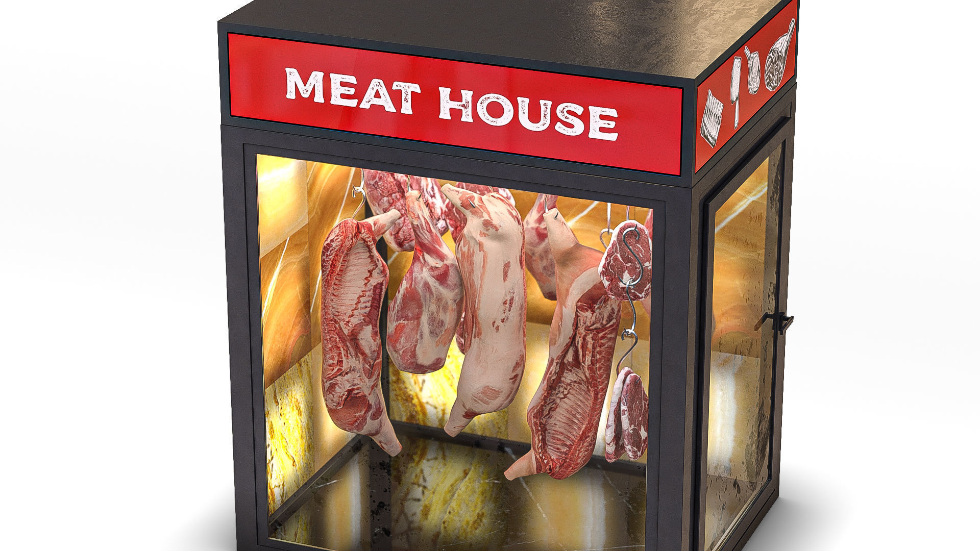 Freezer for Meat 3D model_4