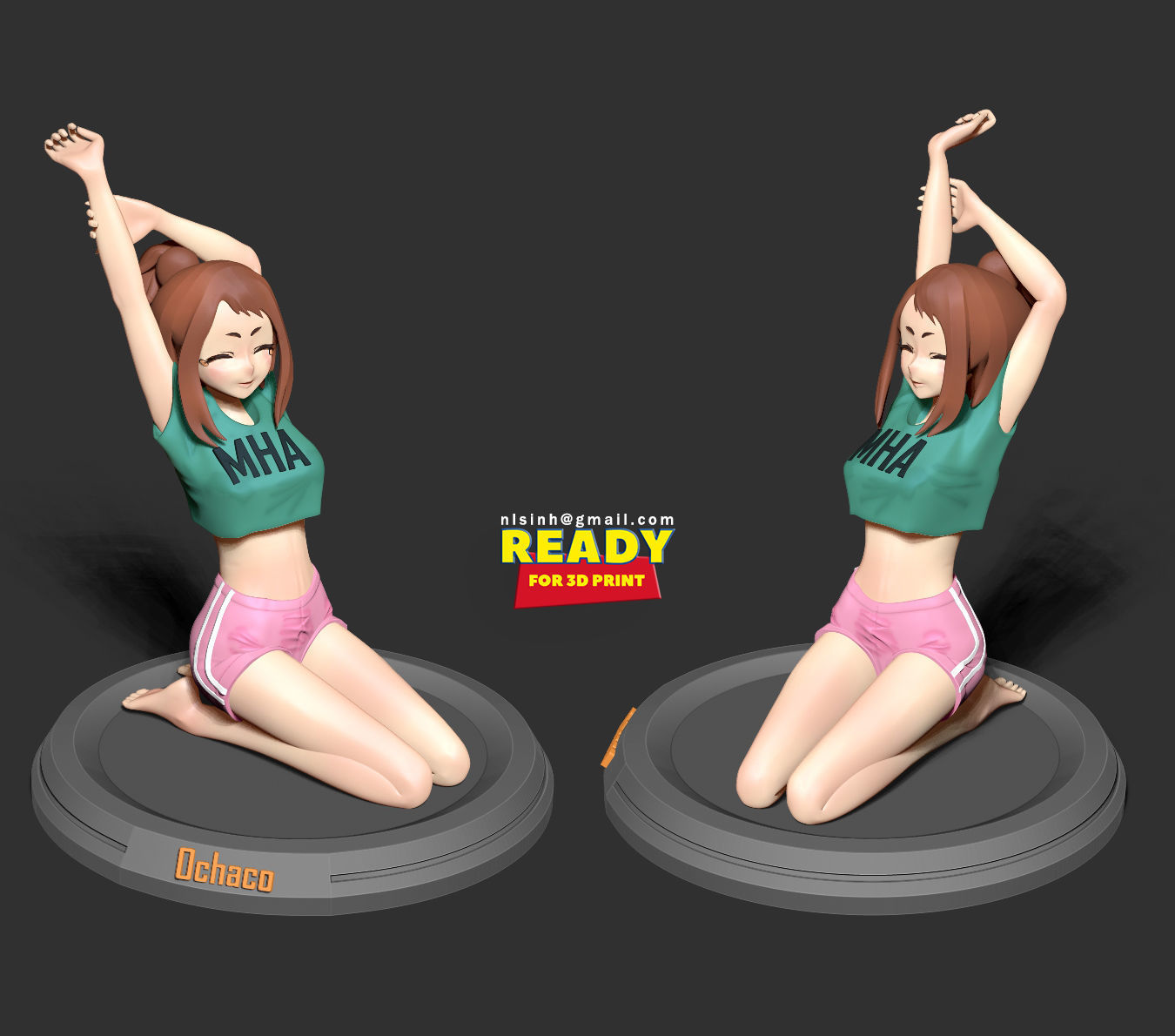 Ochaco - Morning stretches 3D print model_4