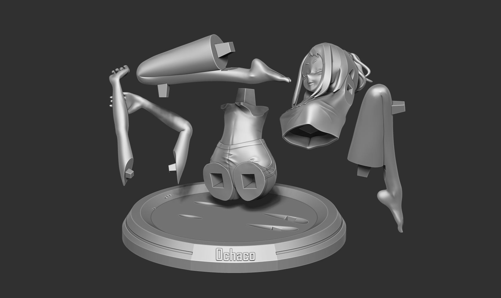 Ochaco - Morning stretches 3D print model_2