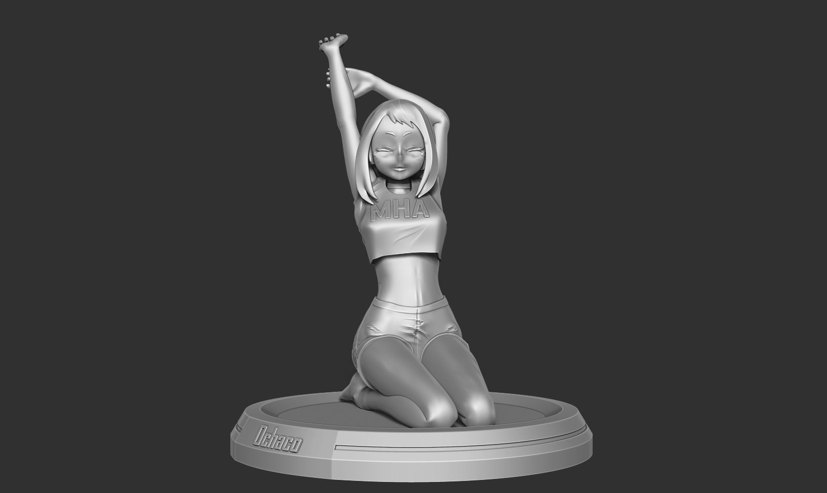 Ochaco - Morning stretches 3D print model_12