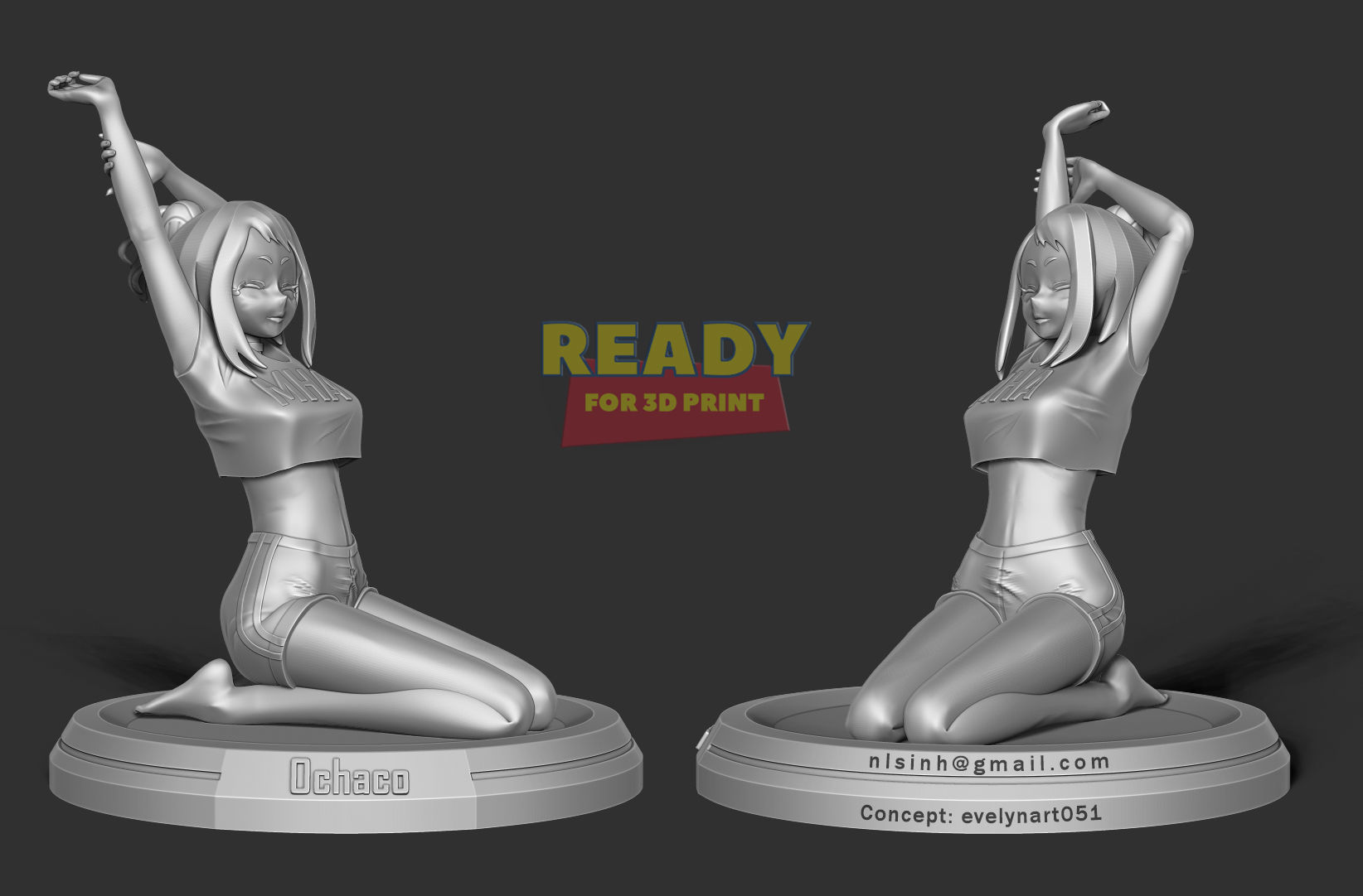 Ochaco - Morning stretches 3D print model_5