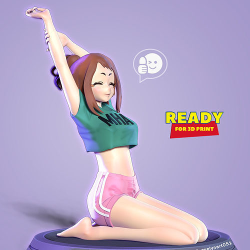Ochaco - Morning stretches 3D print model