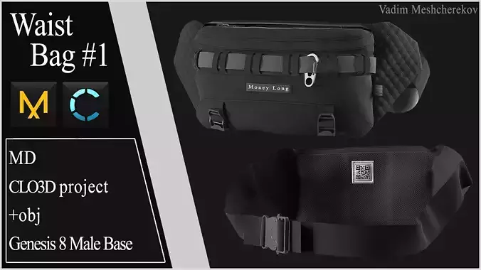 Waist Bag 1 Marvelous Designer project