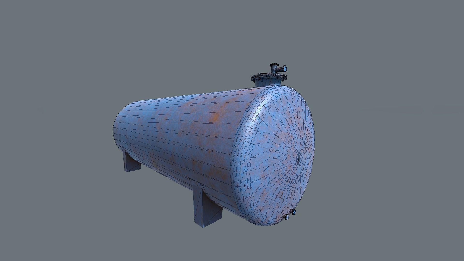 Horizontal tank 3D model_7