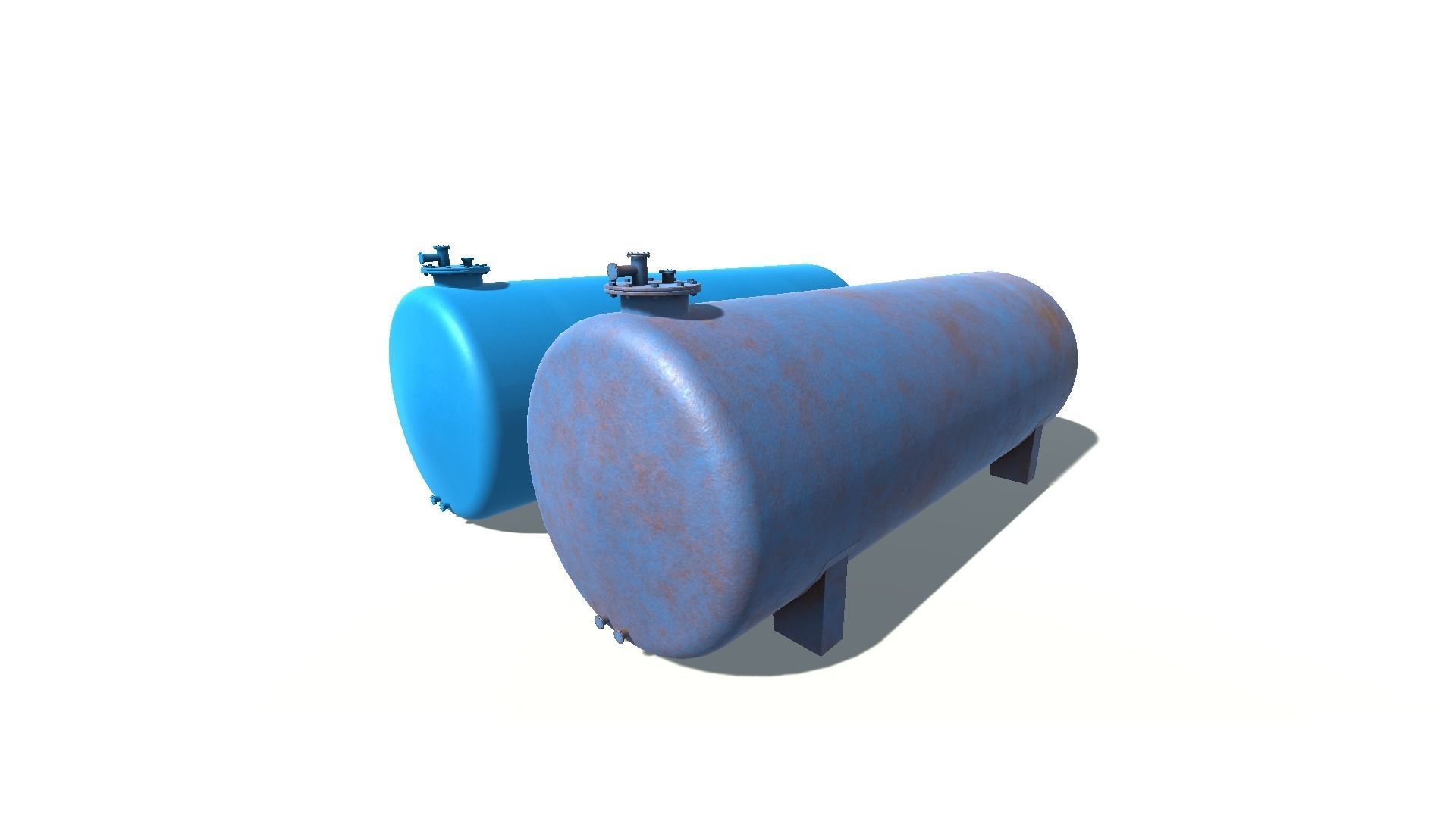 Horizontal tank 3D model_1