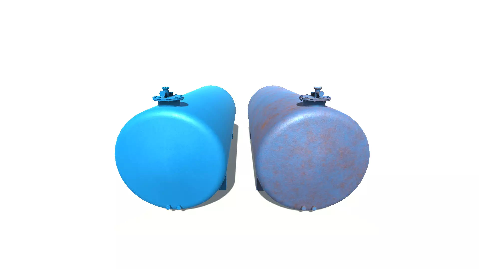 Horizontal tank 3D model_0