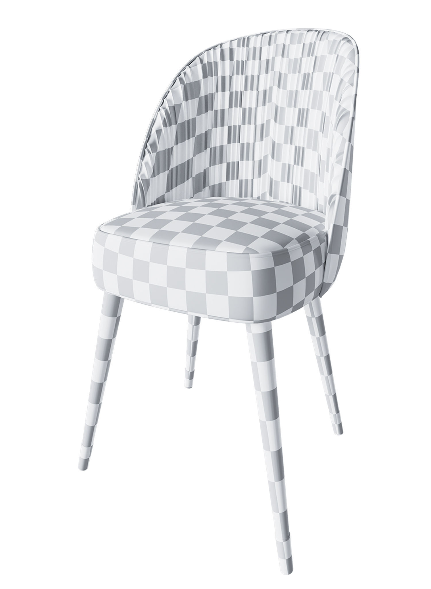 Soft chair Low-poly 3D model_8