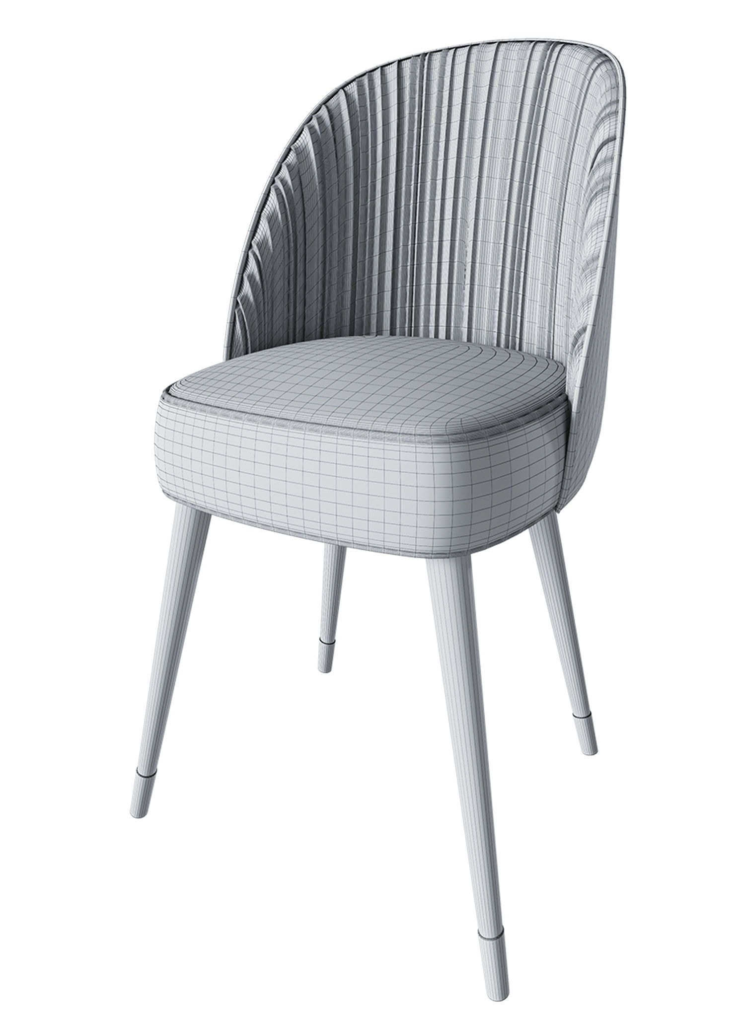 Soft chair Low-poly 3D model_6