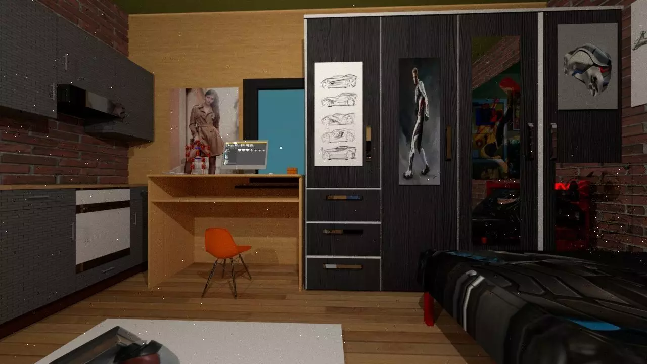 Apartment interior side Free 3D model
