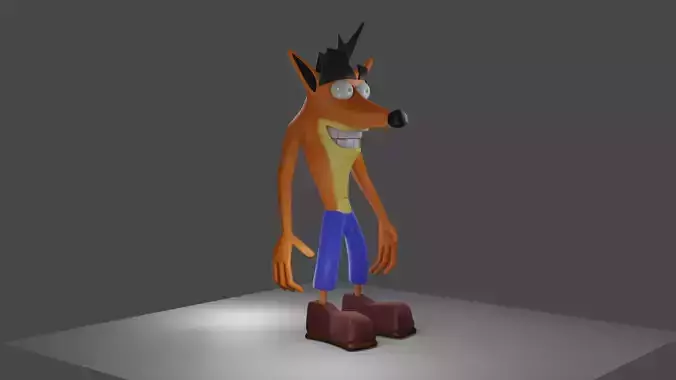 Crash Bandicoot Rigged in Blender