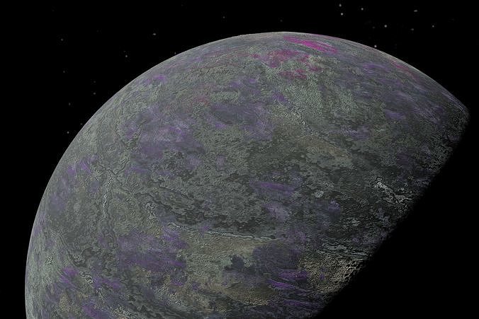 alien moon 007 Low-poly 3D model