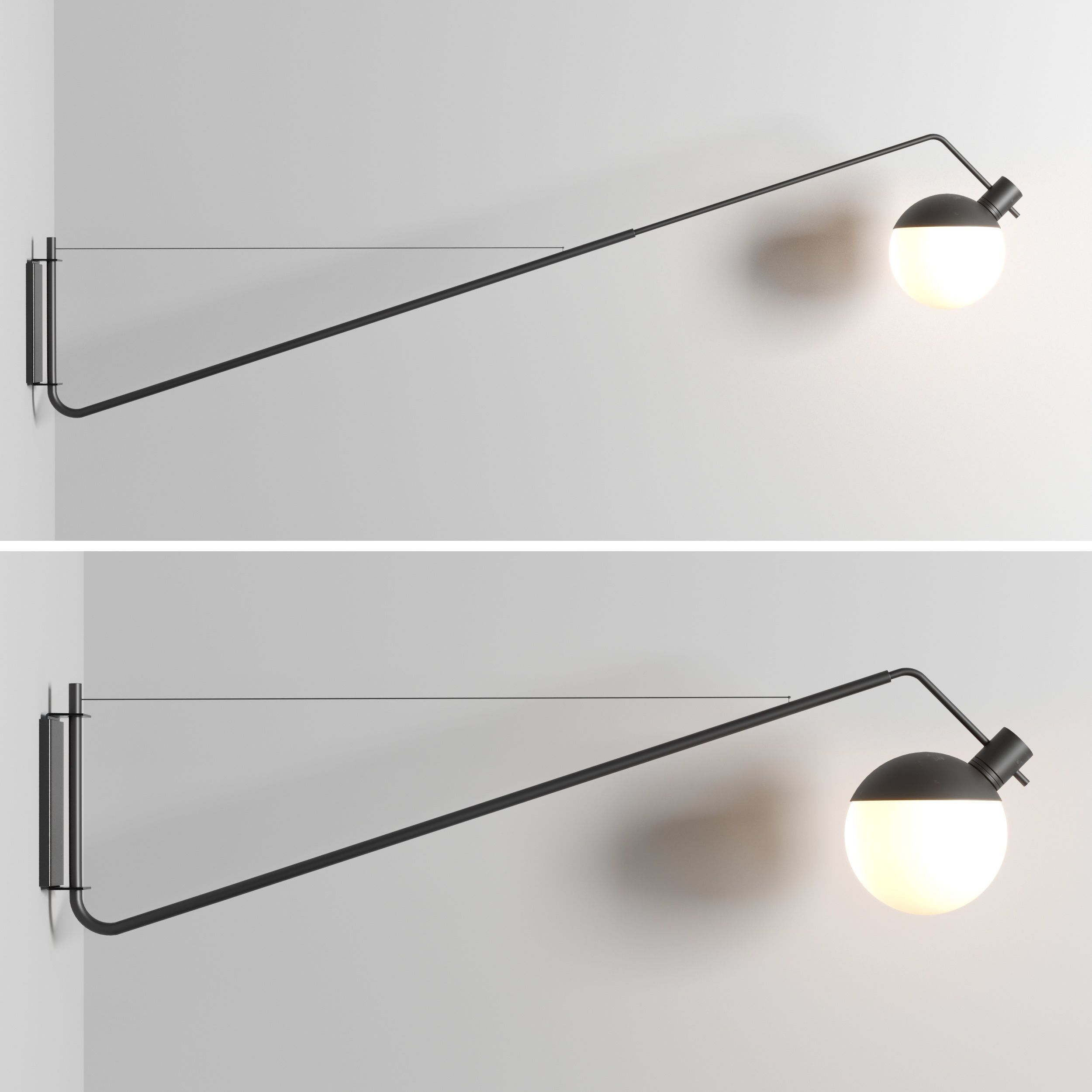 Grupa Baluna collection Black  Light wall light 3D model_1