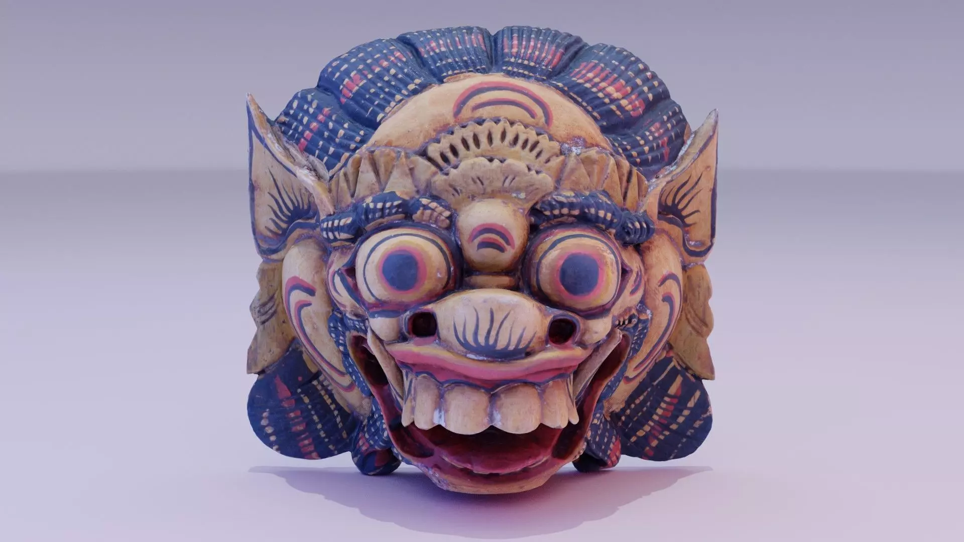 African Mask 04 high-poly 3D model_0