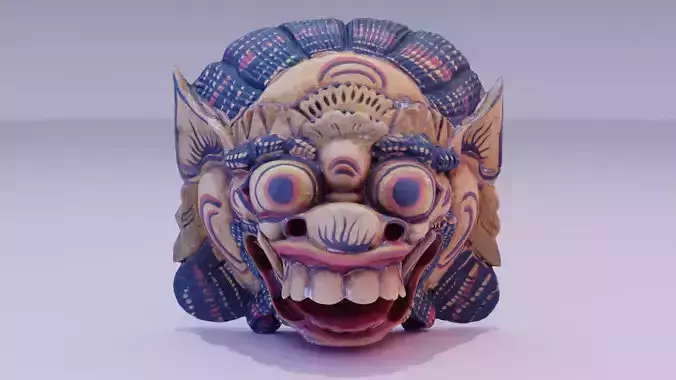 African Mask 04 high-poly