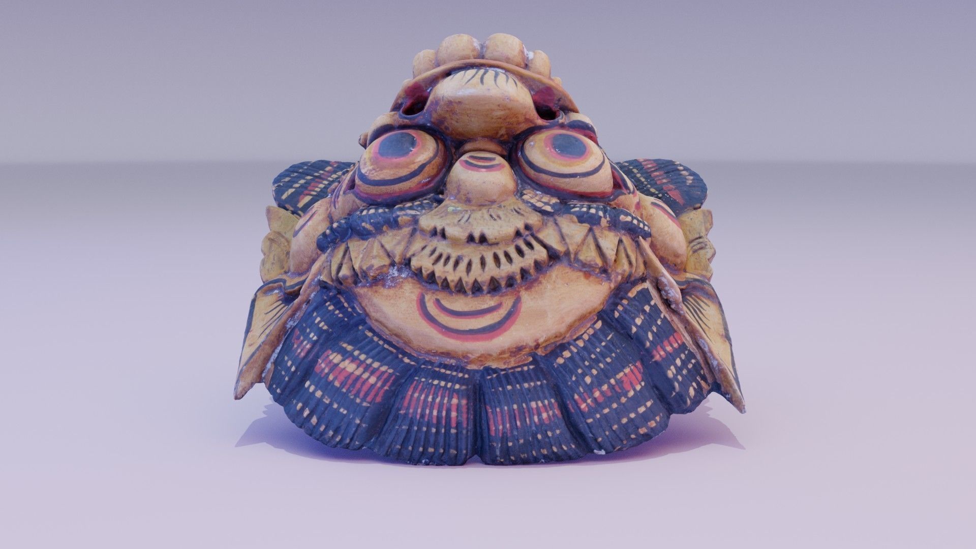 African Mask 04 high-poly 3D model_4