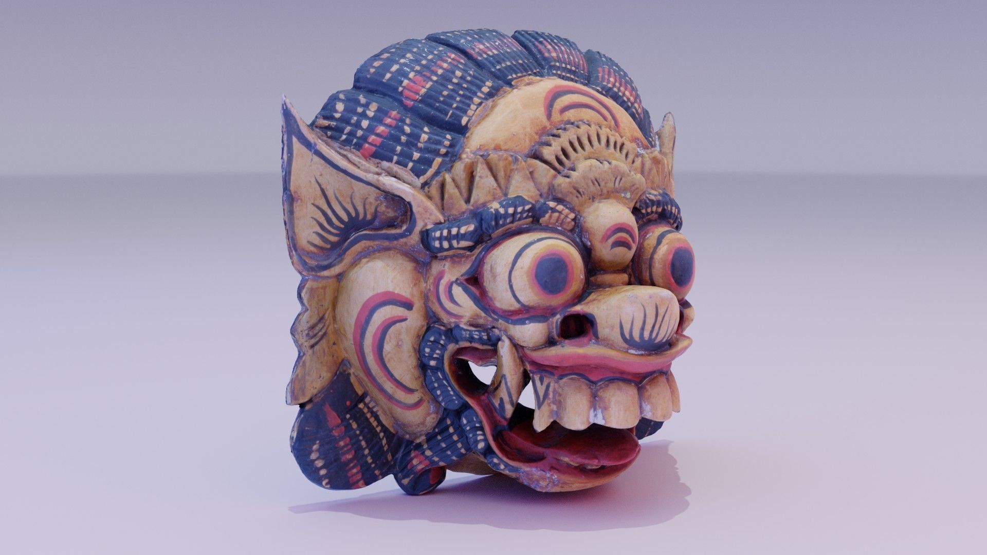African Mask 04 high-poly 3D model_1