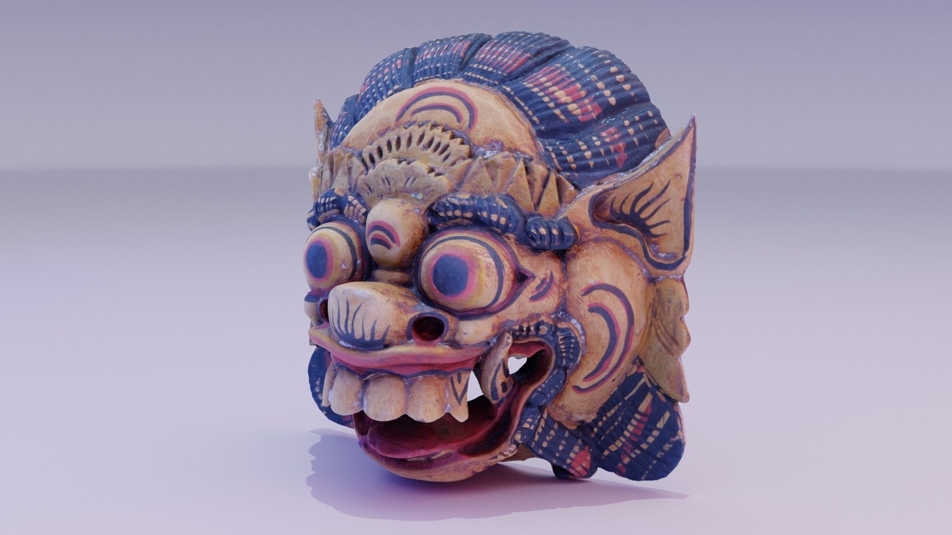 African Mask 04 high-poly 3D model_2