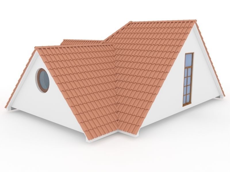 Realistic Roof Shingles 9 3D model_2