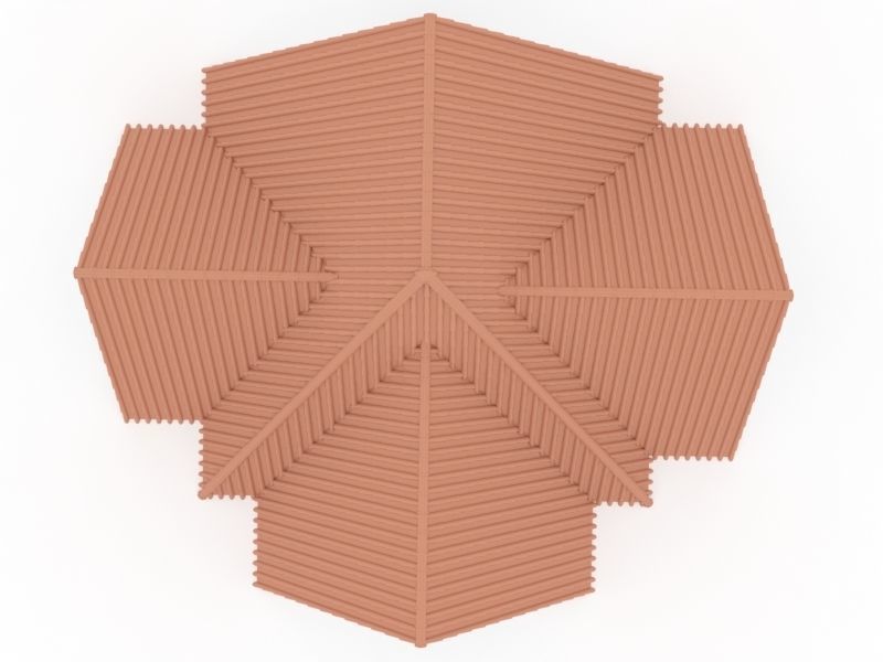 Realistic Roof Shingles 9 3D model_5