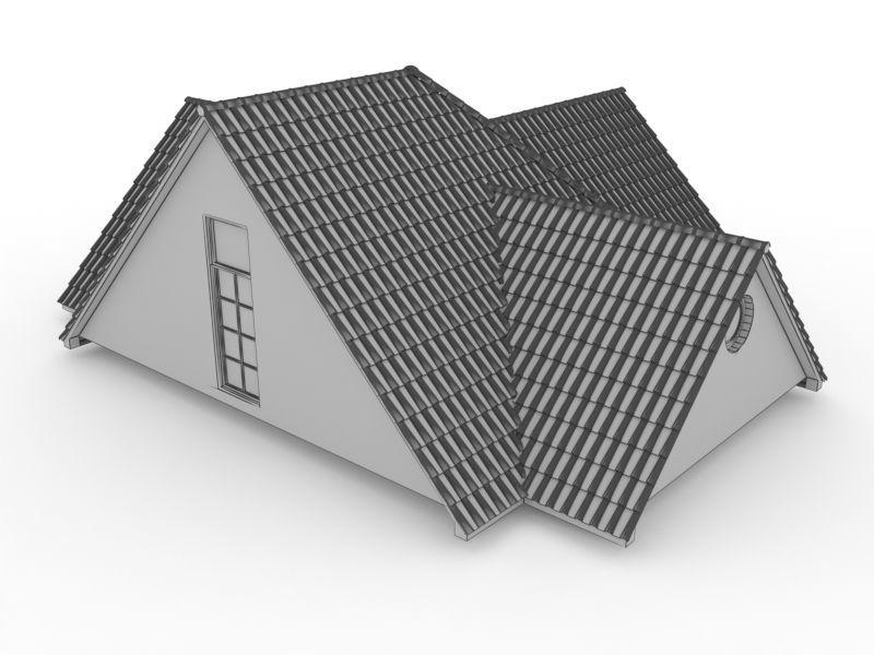 Realistic Roof Shingles 9 3D model_6