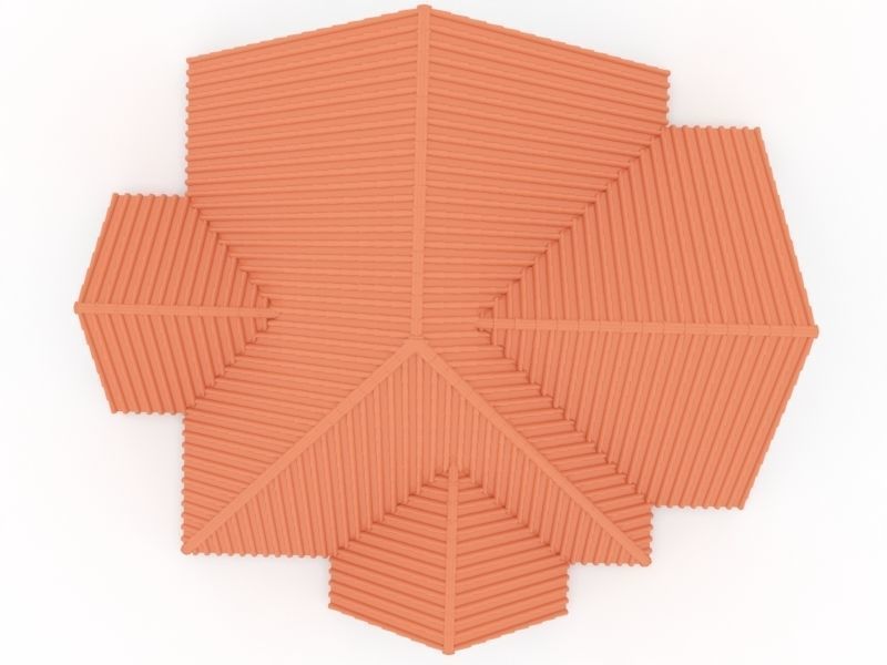 Realistic Roof Shingles 10 3D model_7