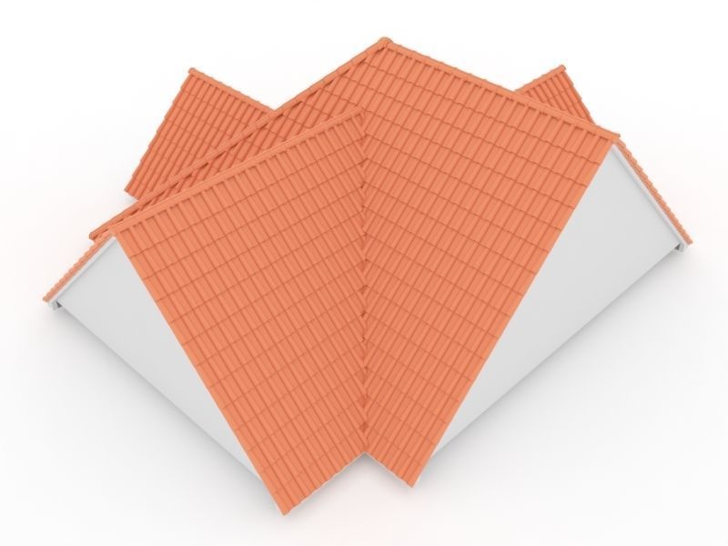 Realistic Roof Shingles 10 3D model_1