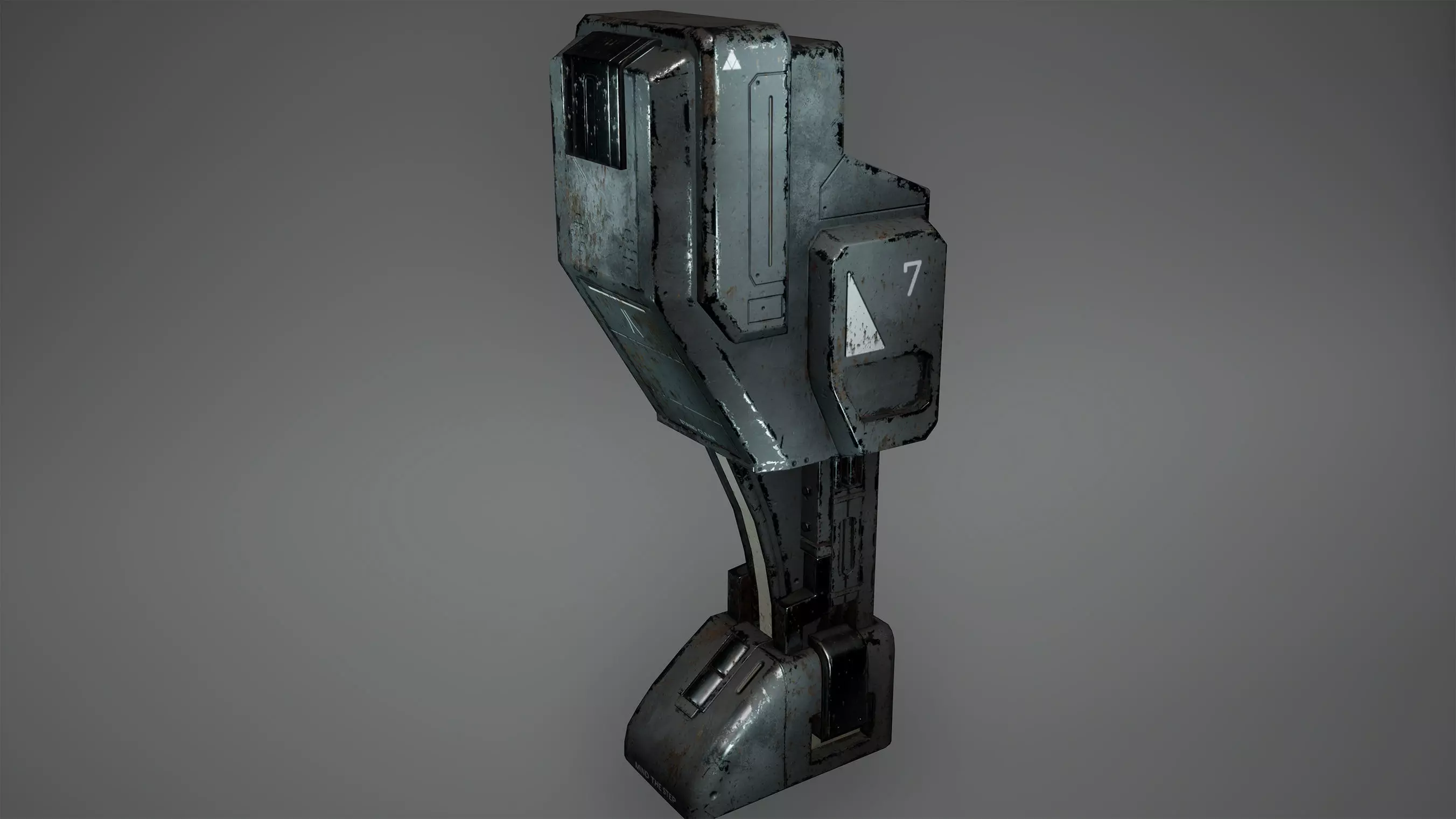 Cyberpunk Generator Low Poly  Game Ready Low-poly 3D model_0