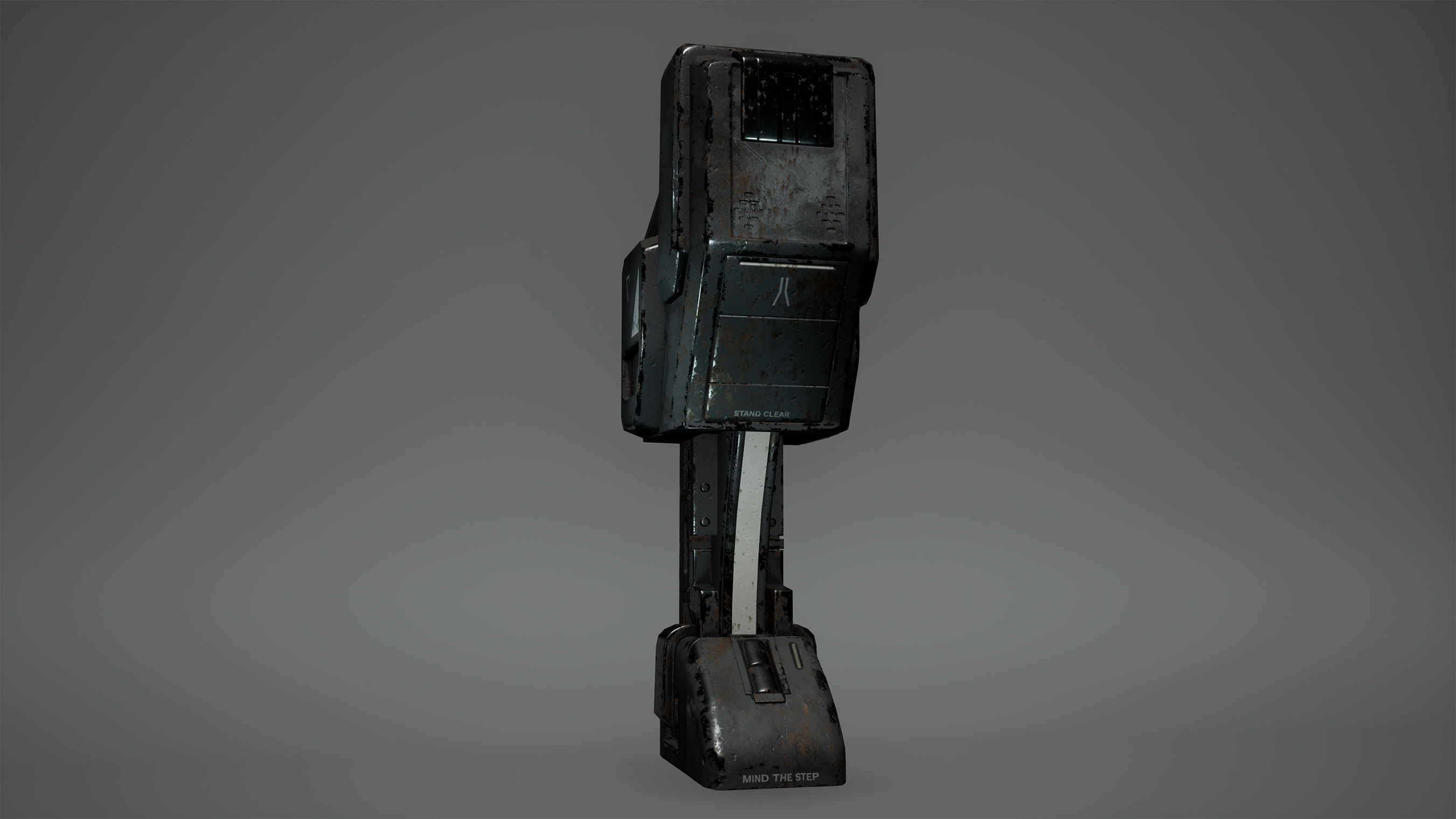 Cyberpunk Generator Low Poly  Game Ready Low-poly 3D model_2